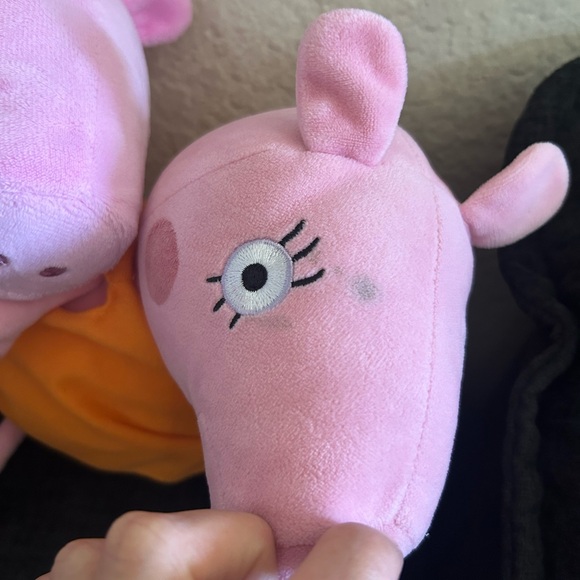 Peppa pig family plush set of 3 Peppa daddy pig and mommy pig - Picture 4 of 11